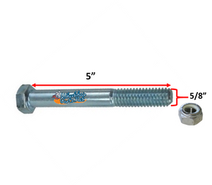 5/8" x 5" STANDARD AXLE WITH NYLOCK NUT.