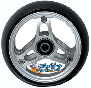 5x1 1/2" Sentinel Caster Wheel With Soft Polyurethane Tire & 5/16" Bearings