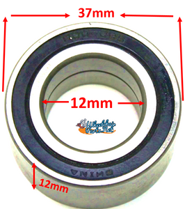 12mm ID x 37mm OD x 12 H. Sold as set of 4 bearings.