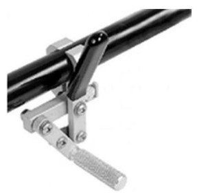 Quickie Wheel Lock Assembly, LEFT Hand, Push-to-Lock, Clamp-On