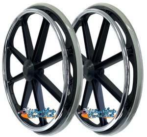 Standard 24x1 8 Spoke Mag Wheel With 2 1/2" Hub. Sold as Pair