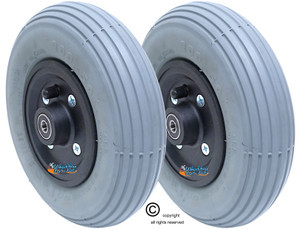 8 x 2"(200X50) Pneumatic Tire and Tube Caster Wheel with 7/16" Bearings. Sold as Pair