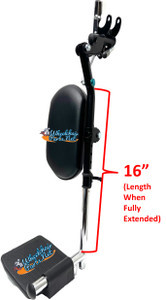 ELEVATING LEGREST W/ PUSHBUTTON. HEMI PIN SPACING - 1 3/8".  LEFT SIDE