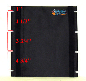 16 X 16"  QUICKIE ULTRA LIGHT NYLON, SLOTTED 4 HOLE SLING SEAT.