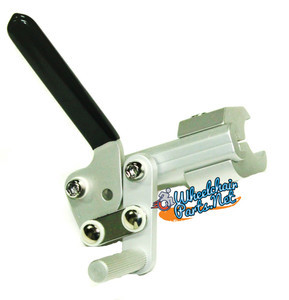 GRAY ALUMINUM 7/8" TUBE STYLE  WHEEL LOCK - LEFT