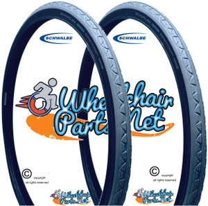 24" x 1 3/8" (37-540) Schwalbe Downtown Wheelchair Tire. Grey Tread