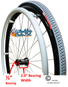 24" x 1" Spinergy 30 Spoke Rear Wheel With Primo PNEUMATIC  Passage Tire