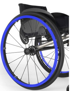BLUE 24" SUPER GRIP SILICONE PUSH RIM COVERS. PAIR