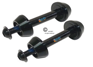 Set of Axles for Single Sided Forks. Black Color . Set of 2