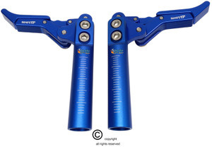 SHIVLCK  Scissor Wheel Lock (Brakes). Fits Most Standard Wheelchairs. Blue Color