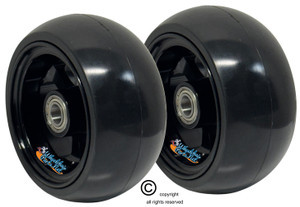 3" x 1.4" Caster Wheel With BLACK COLOR Aluminum Rim and 5/16" Bearings.