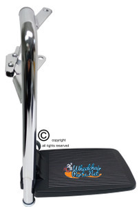 HDFR211L- Bariatric, Bottom Latching Footrest, Left Size, cam lock std, lt pin spacing - 3"