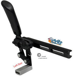 WL802  BLACK ALUMINUM  STYLE WHEEL LOCK - LEFT SIDE W/CLAMP