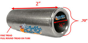 1/2" X 2" X .70" Quick Release Axle Sleeve Receiver With Nuts. Sold as each.