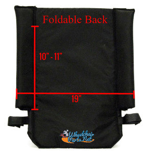 19" FOLD OVER BACK - MEDIUM.  QUICKIE STYLE,  ULTRA LIGHT NYLON.