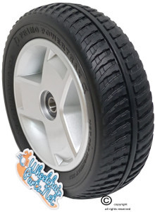 9" Pride Front Wheel Assembly for the Go-Go Sport 4-Wheel Scooter. Sold as each