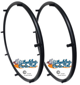 Set of 2  Composite Pushrims 24" (540")  WITH 7 Mounting Tabs