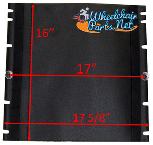 18 X 16"  QUICKIE ULTRA LIGHT NYLON,  SLOTTED 6 HOLE SLING SEAT.
