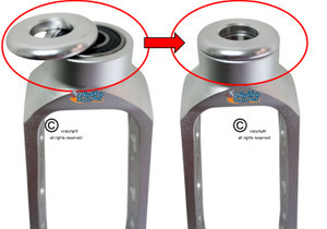 Silver Aluminum Fork Bearing Cap For Caster Fork Top Bearing. Set of 2