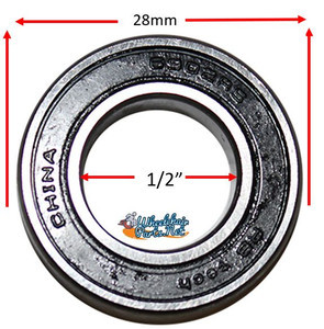 1/2 X 28mm  PRECISION STEM AND REAR WHEEL BEARING. Sold as Pack of 4