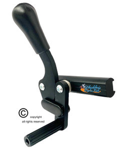 PUSH-TO-LOCK, BLACK ALUMINUM  STYLE WHEEL LOCK - LEFT SIZE W/CLAMP