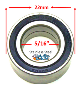 5/16" x 22mm STAINLESS STEEL BEARINGS - Sold as pack of 4