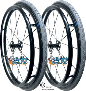 24"  x 1 3/8" (540) 16 Spoke Wheel With SCHWALBE DOWNTOWN AIR PNEUMATIC Tires - Set of 2