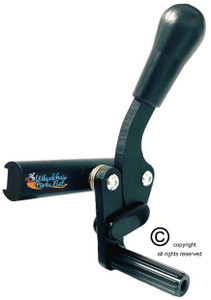 PUSH-TO-LOCK, BLACK ALUMINUM  STYLE WHEEL LOCK - RIGHT SIDE W/CLAMP