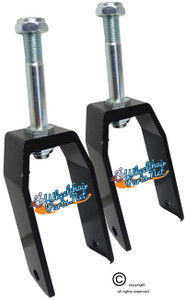 CF045. 5" ALUMINUM CASTER FORKS Fits 5/16" AXLE. SOLD IN PAIRS