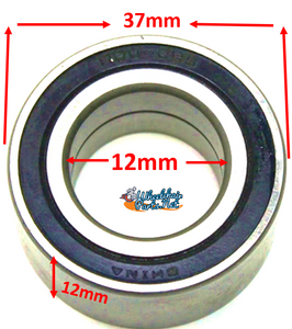 12mm ID x 37mm OD x 12 H. Sold as set of 4 bearings.