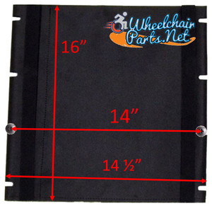 15 X 16"  QUICKIE ULTRA LIGHT NYLON,  SLOTTED 4 HOLE SLING SEAT.