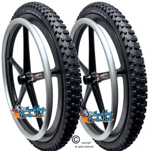 22" x 1 3/8"  X-CORE 5 spoke Wheel with KENDA NEVEGAL TIRE. Sold as Pair