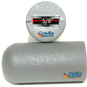 GRAY 5/8" FLAT WHEEL LOCK HANDLE RUBBER TIP. INVACARE TYPE.