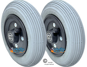 7" x 1 3/4" Pneumatic Wheel Assembly  With 5/16" Bearings. Set of 2