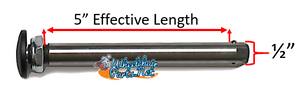 Quick Release Axle 5" x 1/2" (127mm), Big BLACK Button