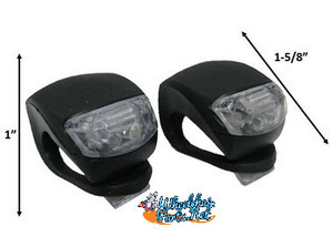 Pack of 2 Mini LED Visibility Lights, 1- Front White Light and 1- Red Rear Light