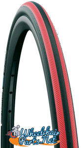 SCHWALBE RIGHTRUN 24" x 1" Black and Red. Sold as Pair.