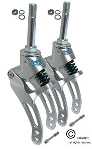 6" Suspension Fork With 2.5" Stem Bolt and Caster Wheel Axle. Sold as Pair