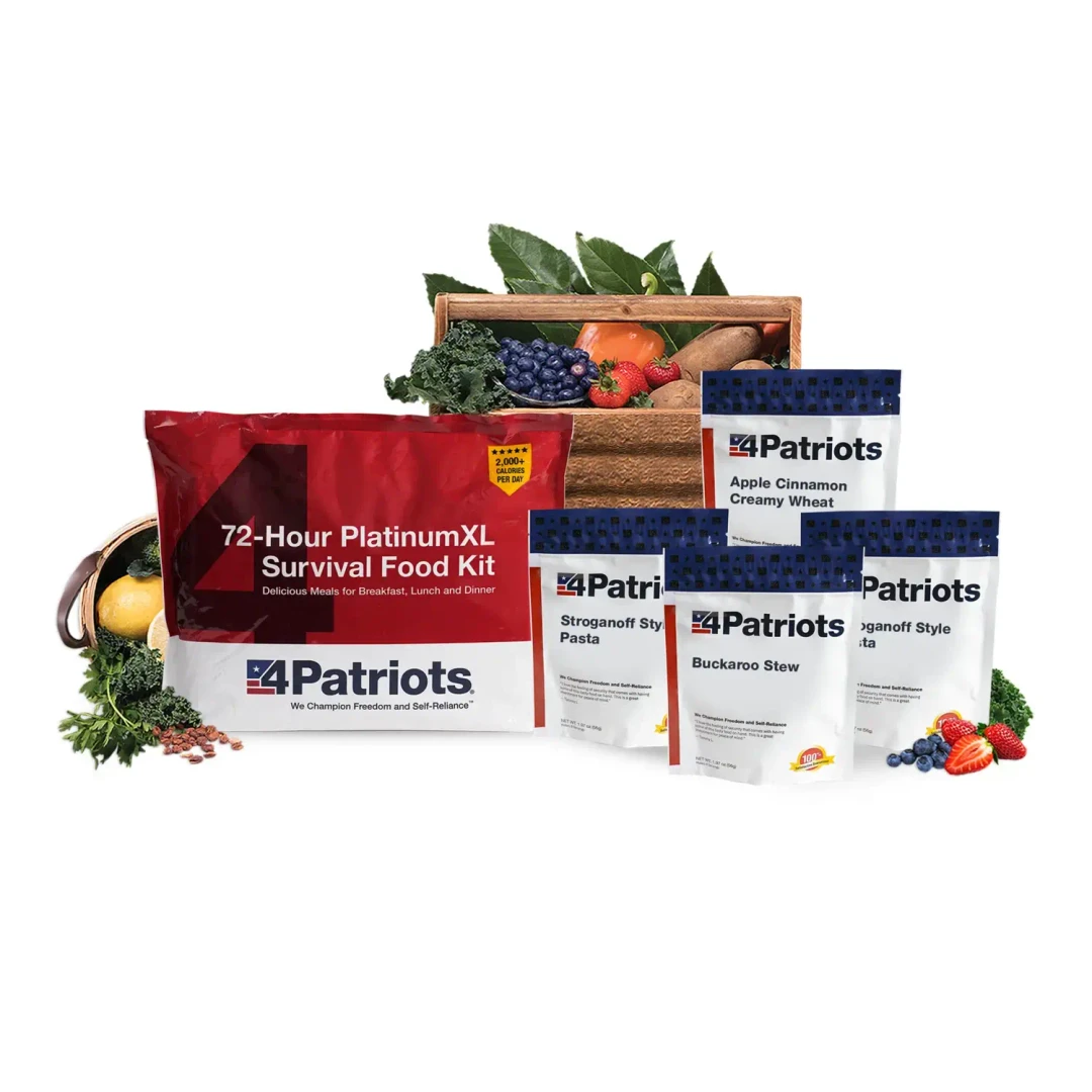 72-Hour Platinum Emergency Survival Food Kit | 24 Servings | 4Patriots