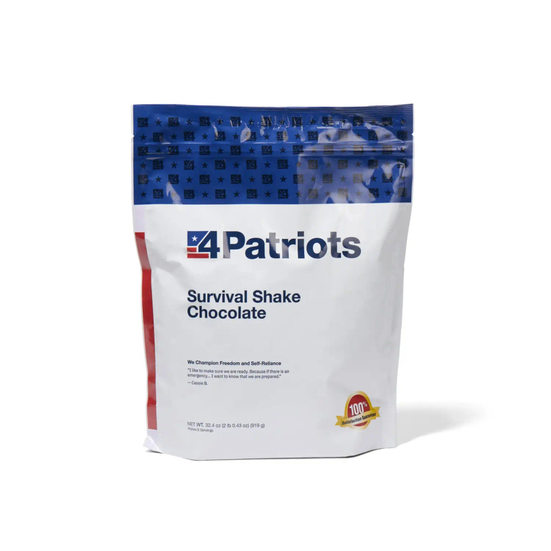 Survival Chocolate Emergency Shake Pouch | 8 Servings | 4Patriots