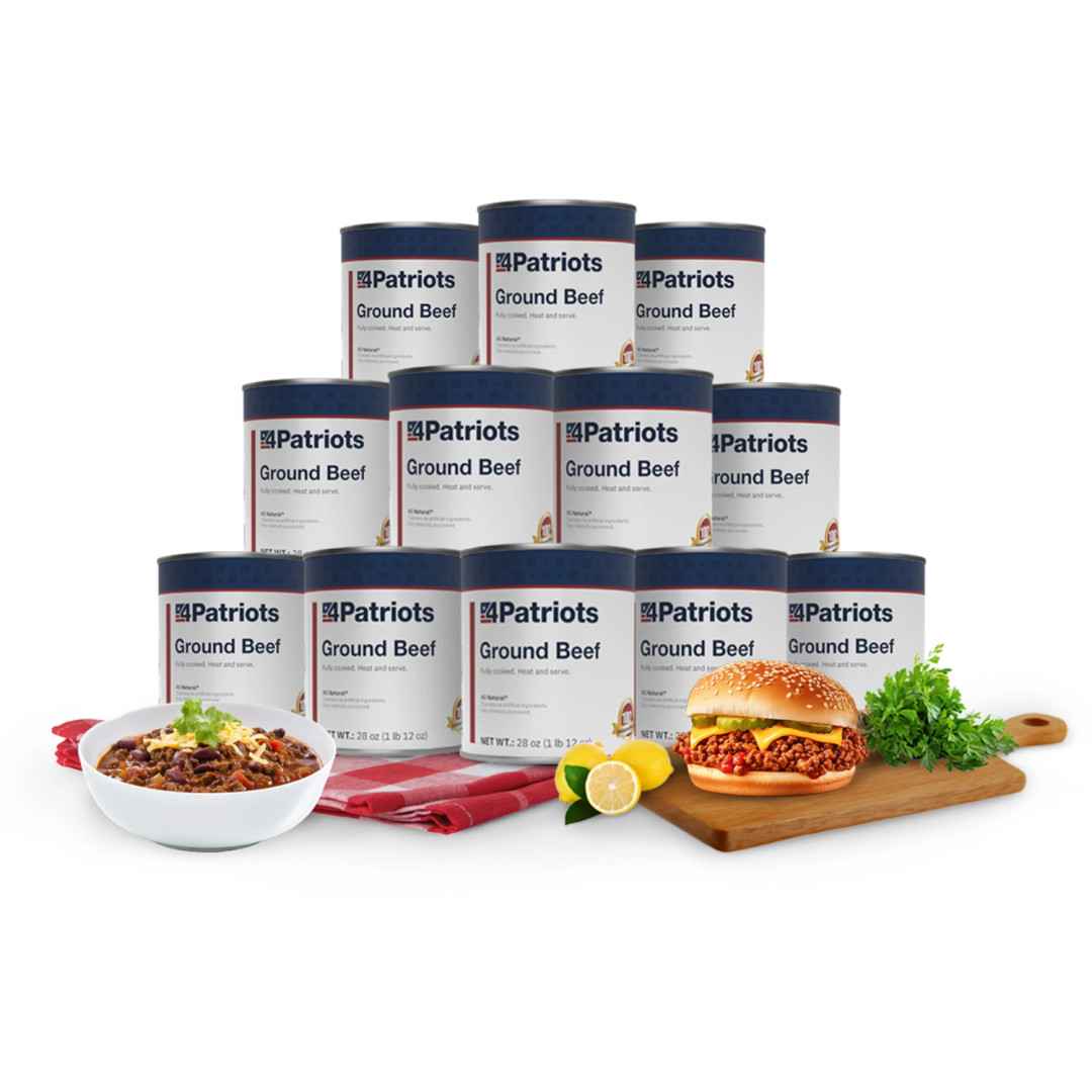 Ultimate Ground Beef Jumbo Survival Food Kit | 12 JumboXL Cans