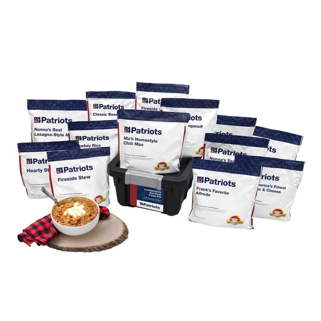 Lumberjack Emergency Survival Food Kit | 80 Servings | 4Patriots