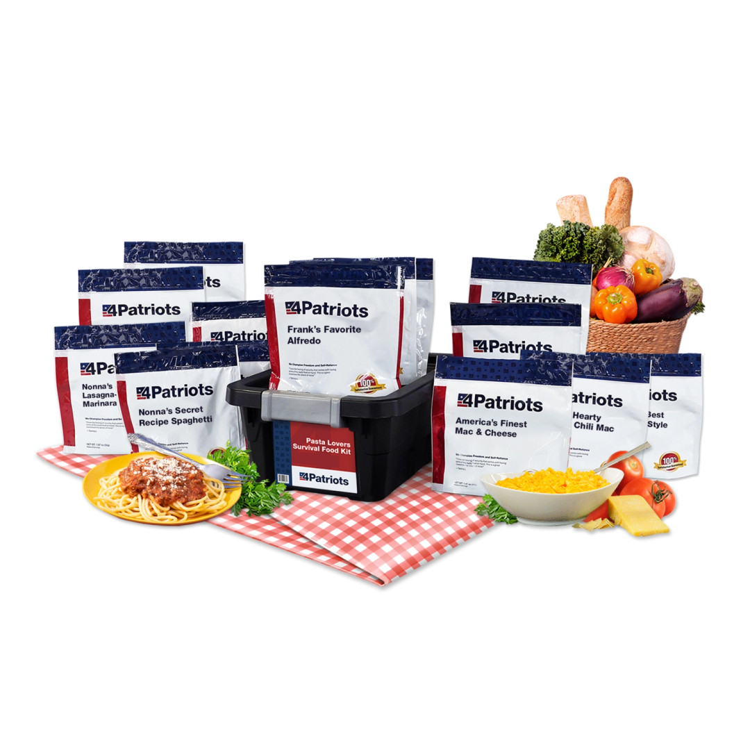 Pasta Lovers Emergency Survival Food Kit | 80 Servings | 4Patriots