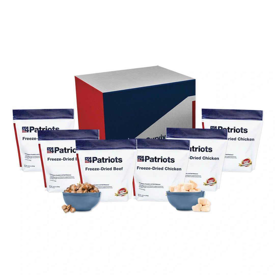 Gold Medallion All-Meat Survival Food Kit | 48 Servings | 4Patriots