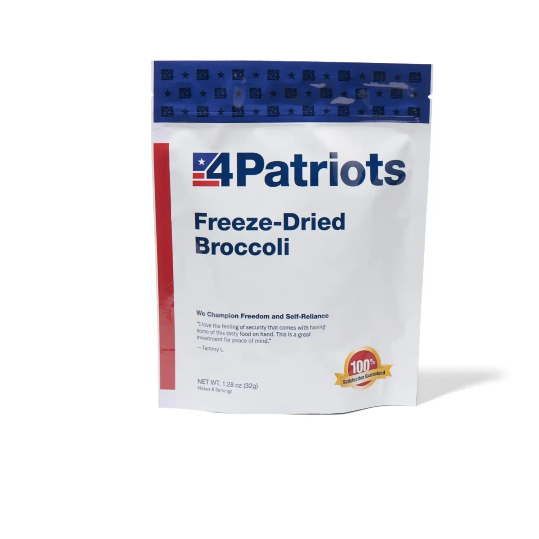 Freeze-Dried Broccoli Individual Pouch - 8 Servings | 4Patriots