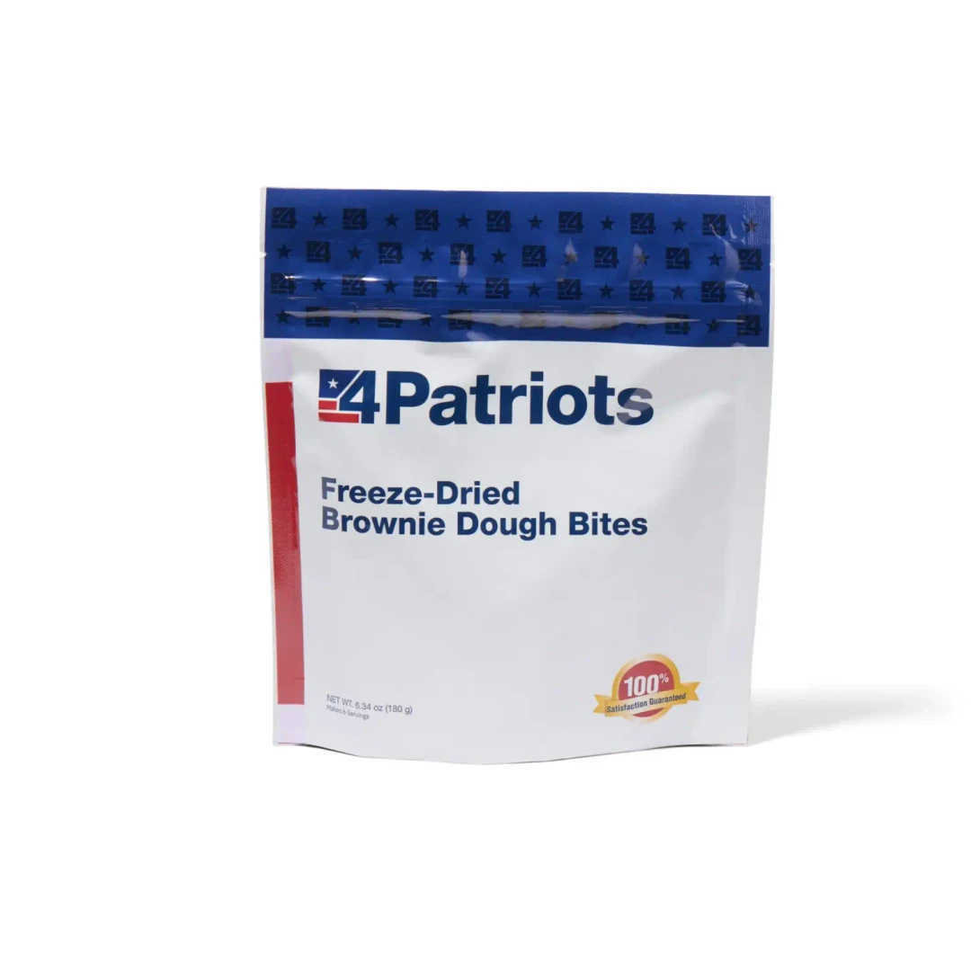 Freeze-Dried Brownie Bites Individual Pouch - 6 Servings | 4Patriots