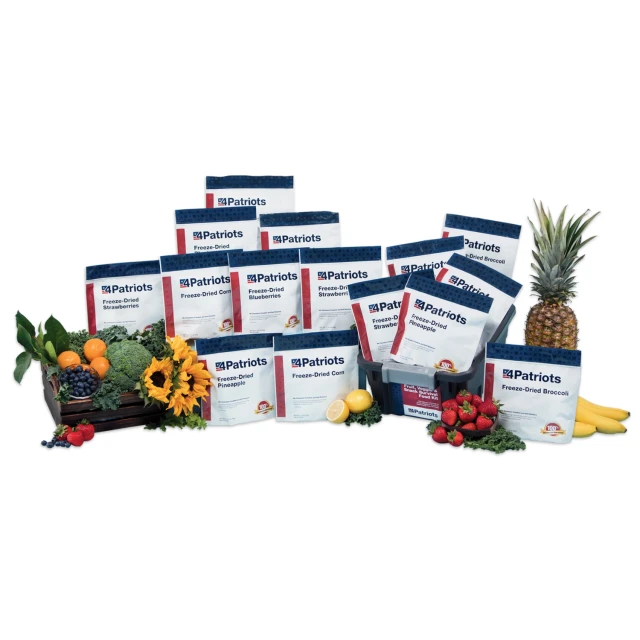 Fruit, Veggie & Snack Survival Food Kit | 120 Servings | 4Patriots