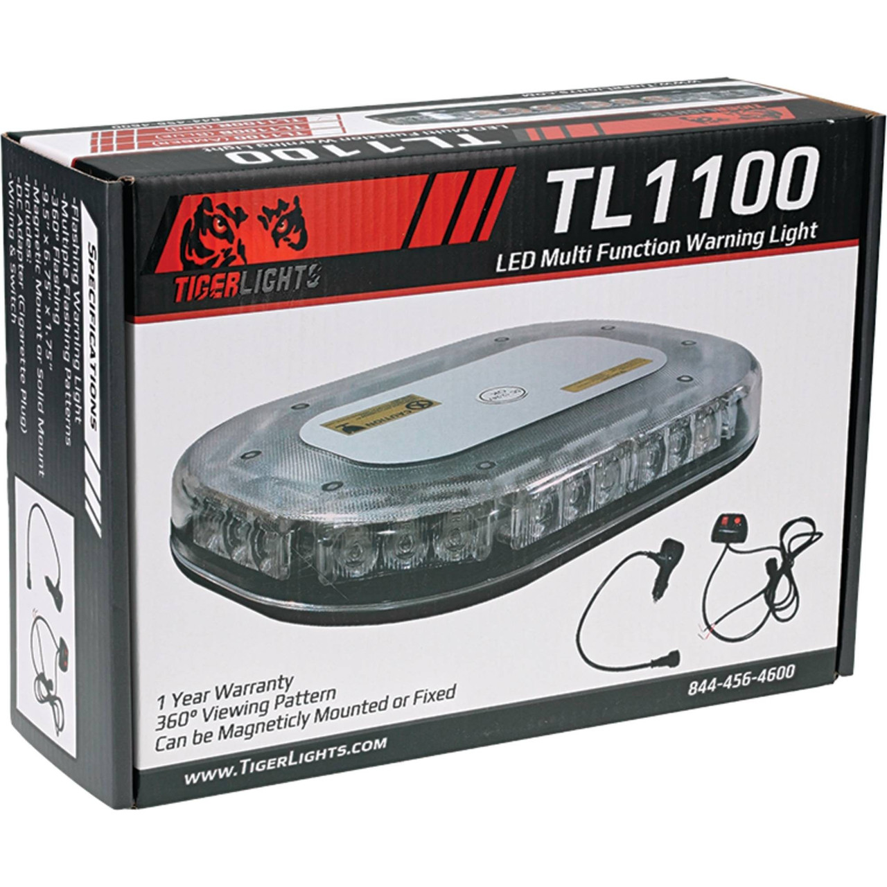 LED Multi Function Magnetic Warning Light- Red, TL1100R