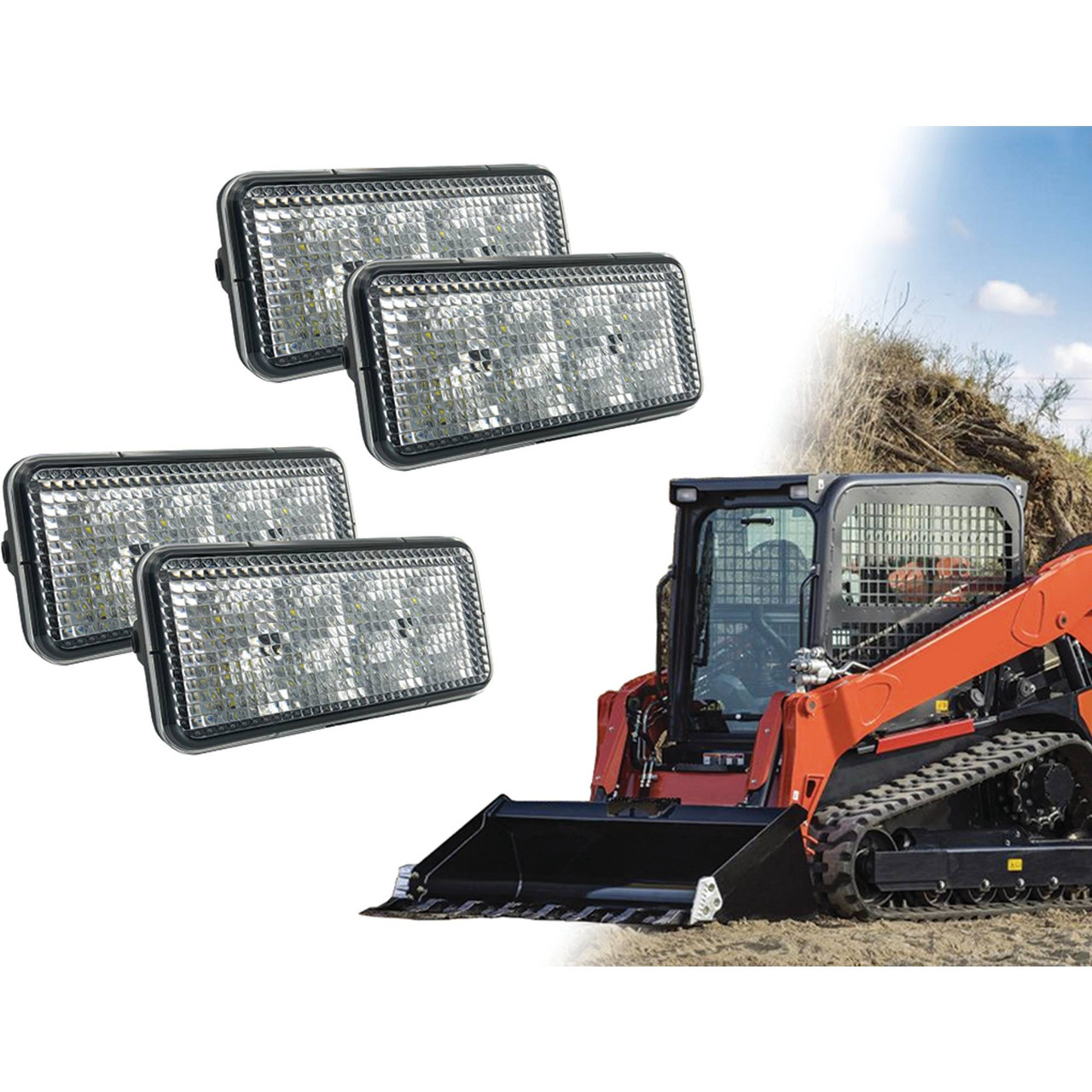 Complete LED Light Kit for Kubota SVL Skid Steers, KubotaKit-1