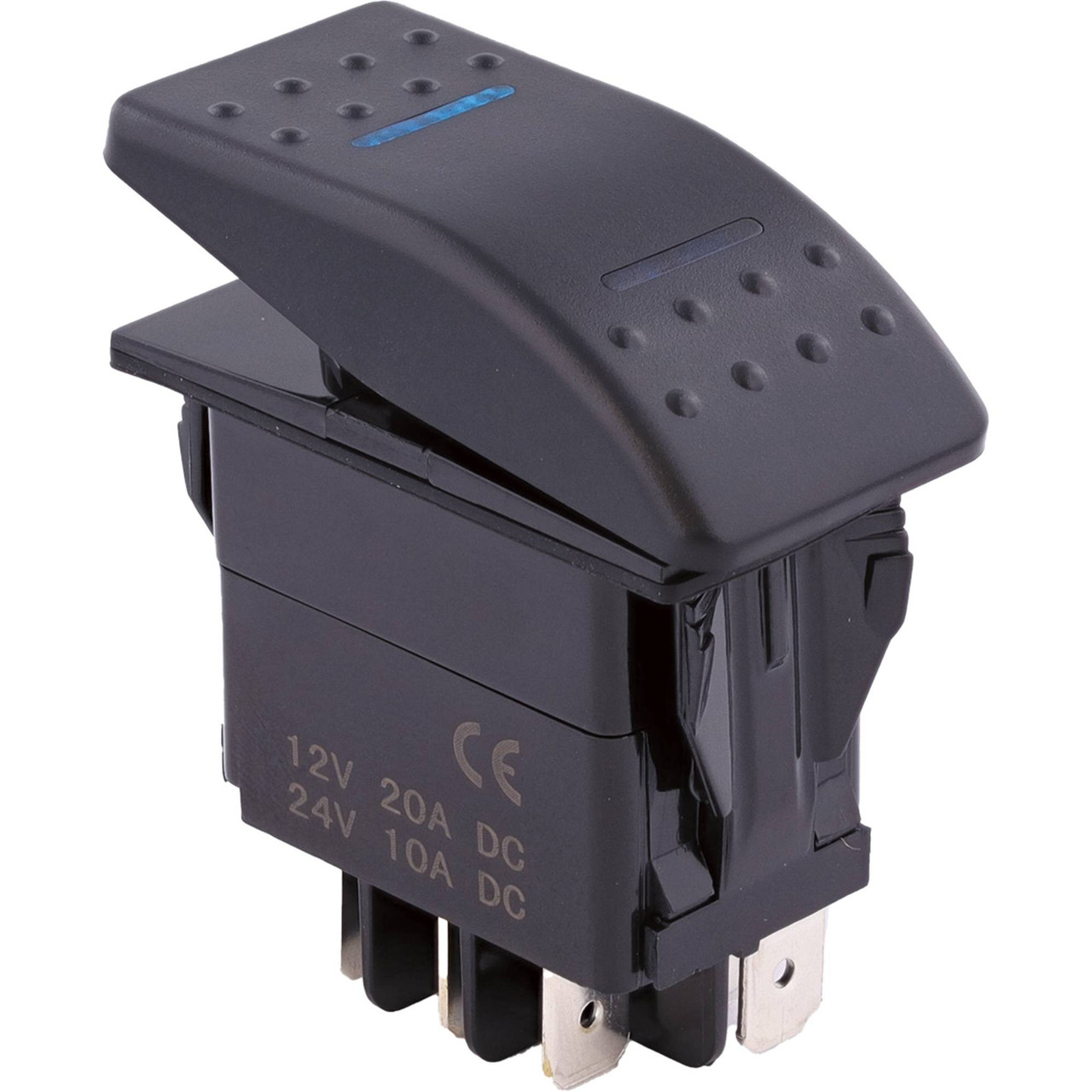 Blue LED Rocker Switch 1 3/8